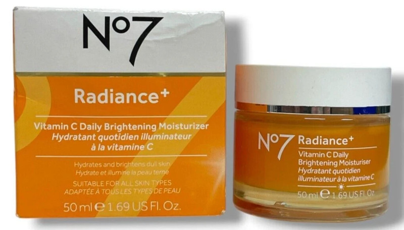 No7 Radiance Vitamin C Daily Brightening Moisturizer (50 ml / 1.69 fl oz) NEW