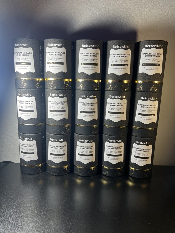 Better Alt Pure Himalayan Shilajit Sticks with Organic Honey, Naturally Sweeter
