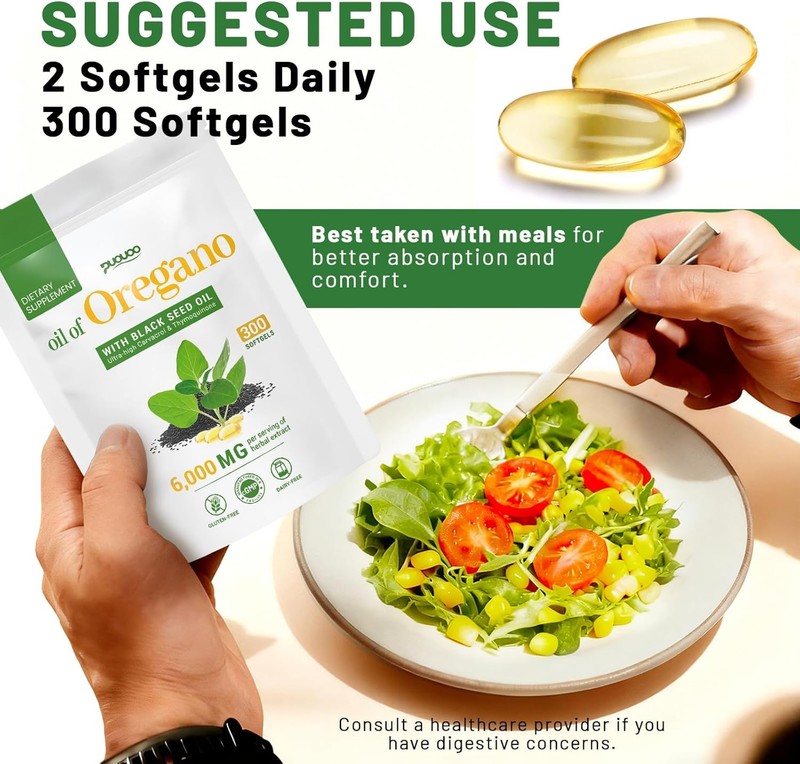 Resilia Oil Of Oregano With Black Seed Oil 6,000MG 300 Softgels (Fast Delivery) gallery