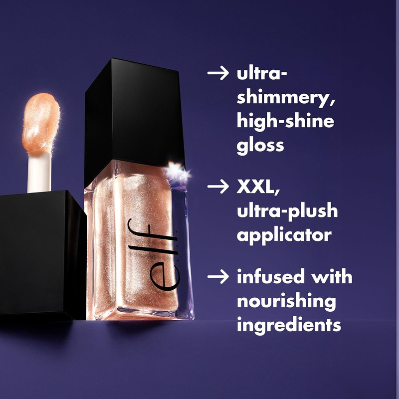 E.L.F. Glow Reviver Lip Oil, Nourishing and Hydrating with High-Shine Glimmer Fi gallery