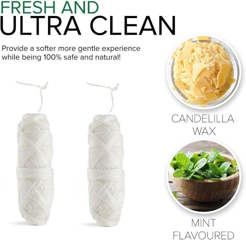 Biodegradable Mint Dental Tooth Lace Floss - 2X Refillable Flossers - 100% Or... gallery