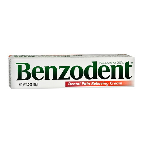 Benzodent Dental Pain Relieving Cream No Artificial Color & Flavors 1 oz