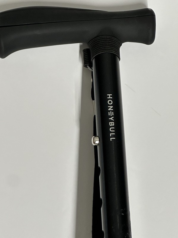 Honeybull Heavy Duty Walking Cane Men or Women-Fold, Adjust, Collapse, Pivot Tip