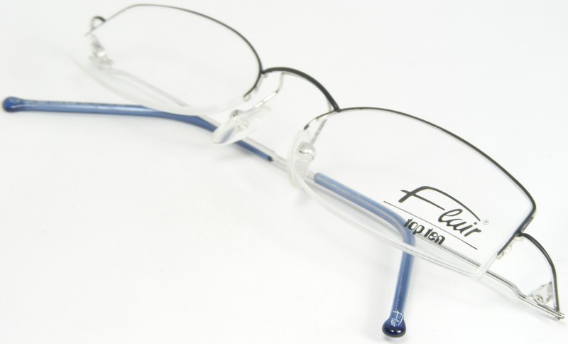 Flair TOP TEN 566 454 MATT BLACK /BLUE /SILVER EYEGLASSES 50-17-135mm Germany gallery