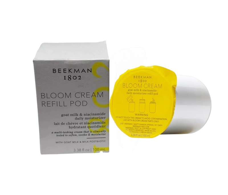 BEEKMAN 1802 Bloom Cream REFILL POD Daily Moisturizer W/Goatmilk 3.38 oz, New