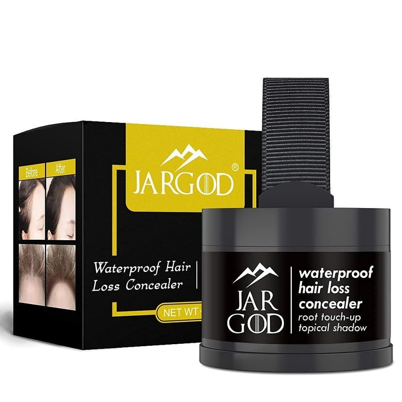 Jargod Waterproof Hairline Powder Hair Fibers Cover Grey Hair Root Concealer