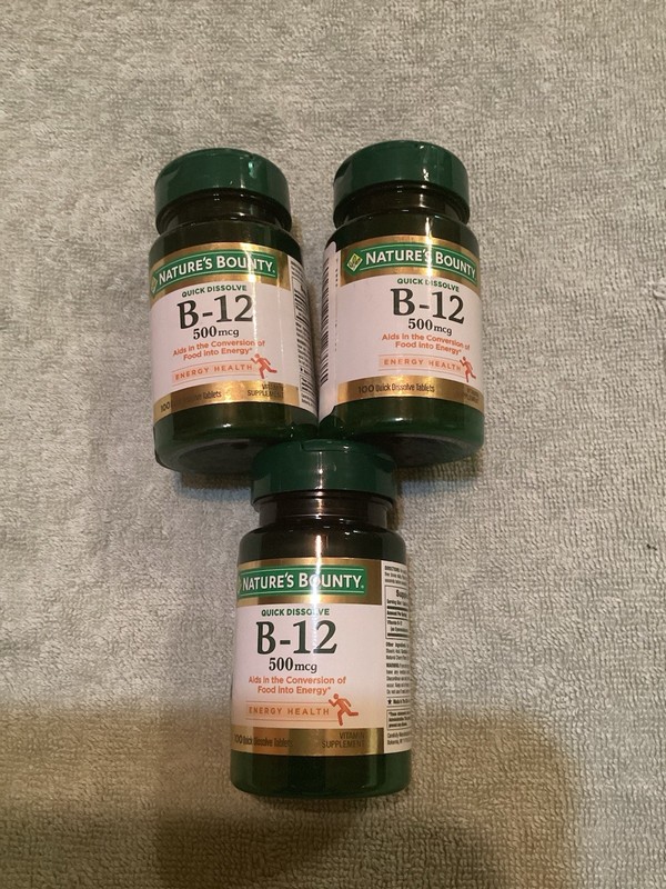 (3) Nature’s Bounty Vitamin B-12 500 Mcg 100 Tab quick dissolve tablets 5/27