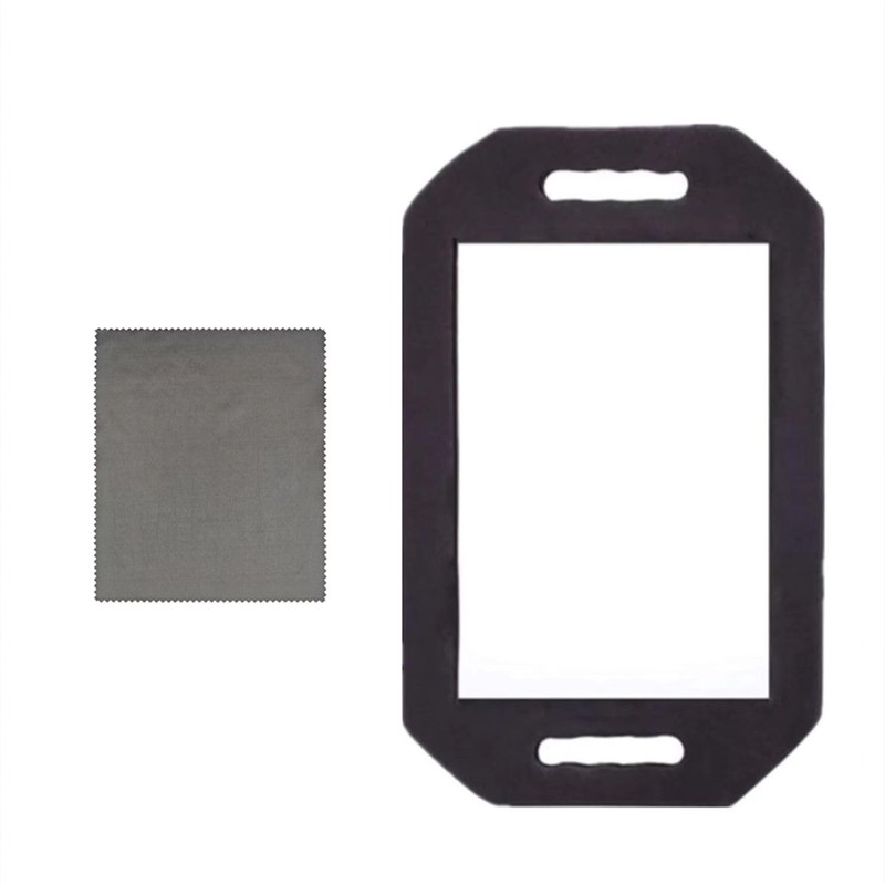 Large Rectangular Hand Mirror with Double Handle, Salon-Grade, Black Foam Fra…