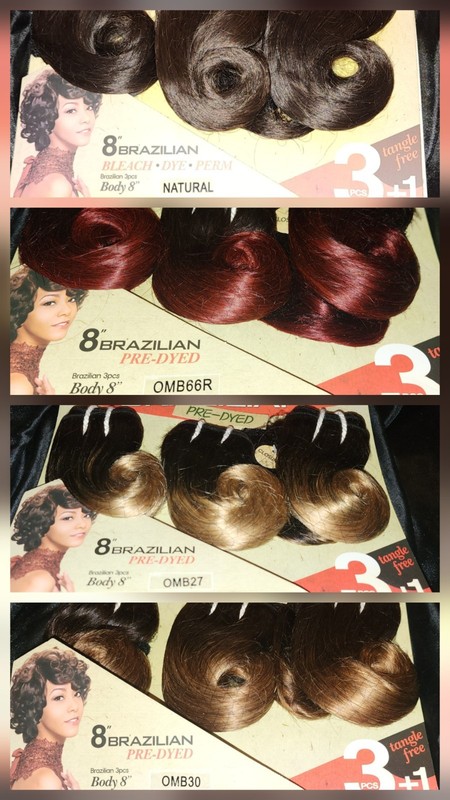 Zury 100% Human Remy Brazilian Hair 8″ Brazilian 3pcs