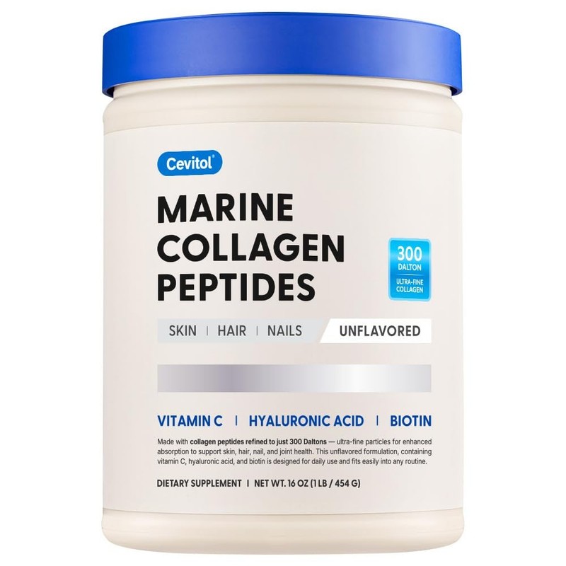 Cevitol Marine Collagen Peptides – Hydrolyzed 1 Pound (Pack of 1), White