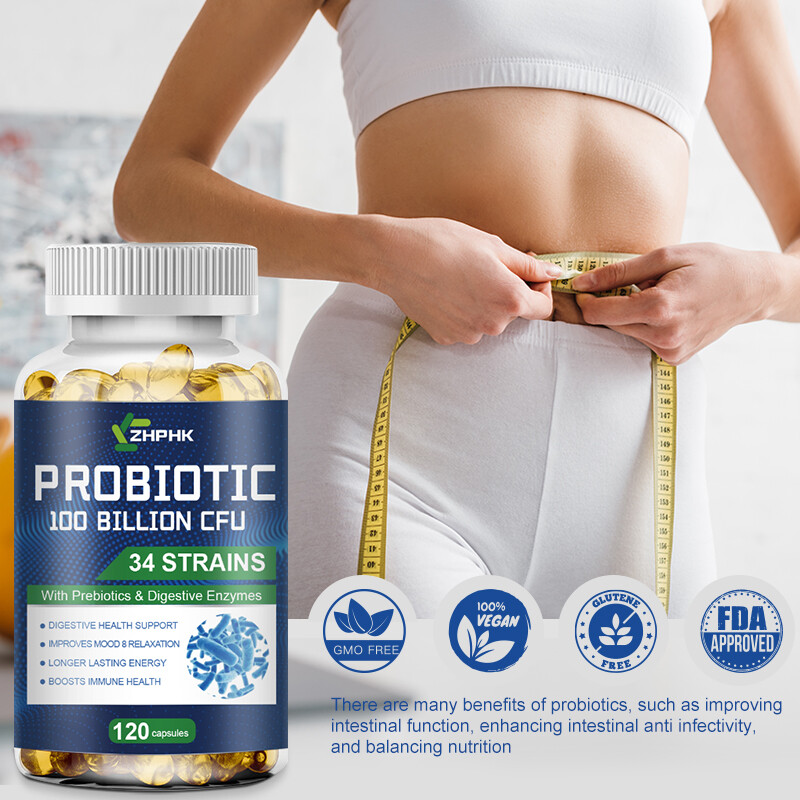 Probiotics 100 Billion CFU Potency Digestive Immune Health 120/240/480 Capsules gallery