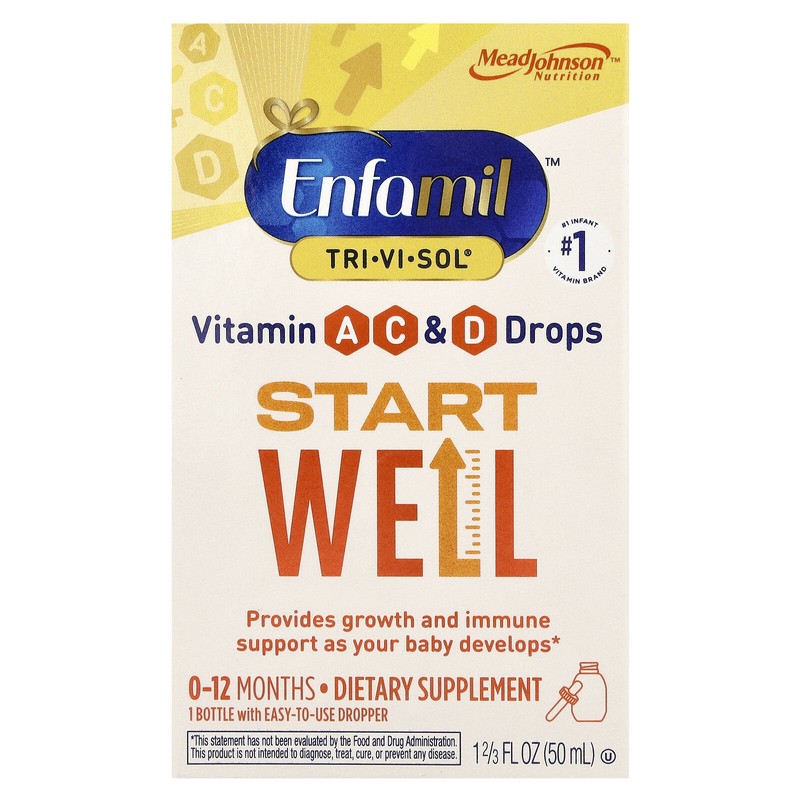 Tri-Vi-Sol®, Vitamin A, C & D Drops, Start Well, 0-12 Months, 1 2/3 fl oz (50