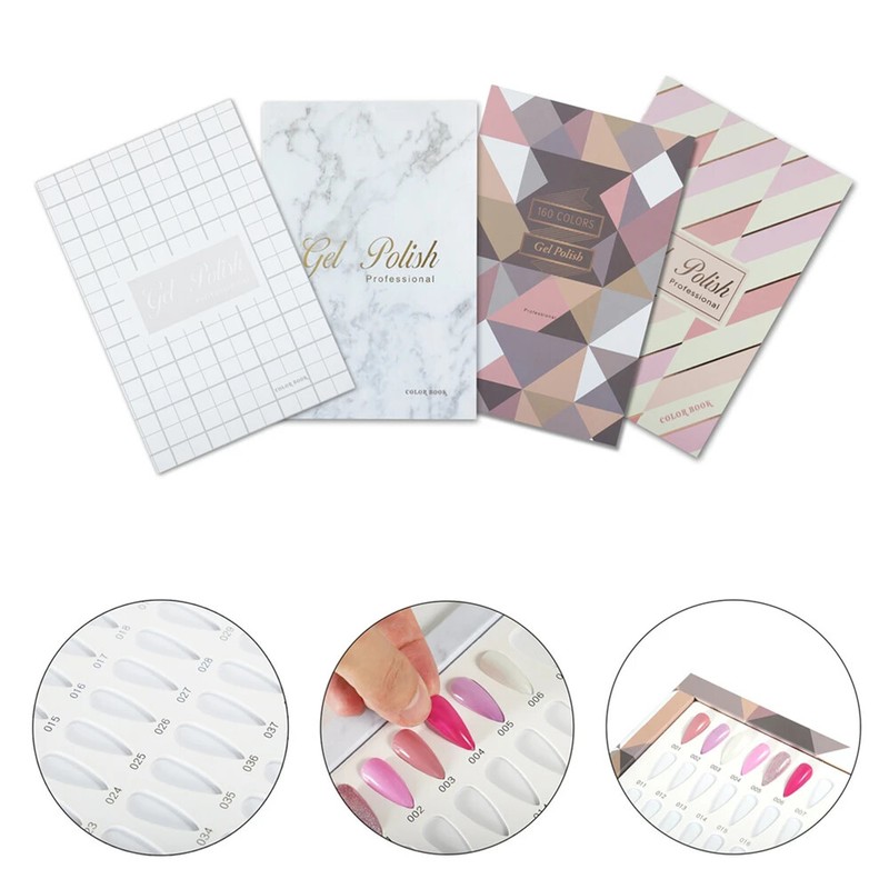 120/160/240/308 Nail Display Book Tips Nail Polish Card Shelf Gel Swatch gallery