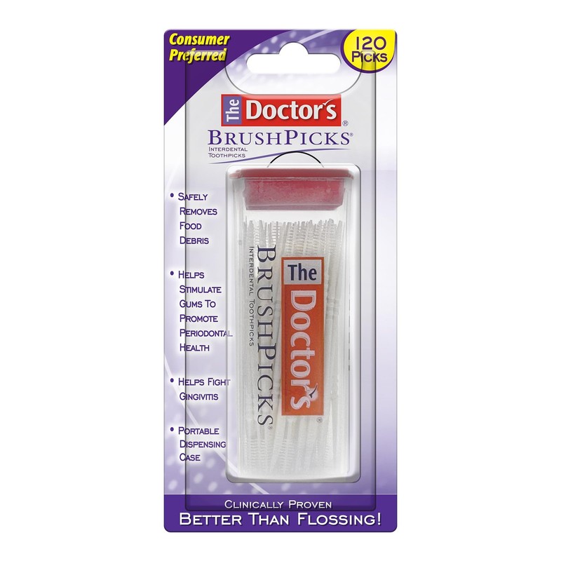 The Doctor’s BrushPicks, Interdental Brushes and 120 Count (Pack of 1), White