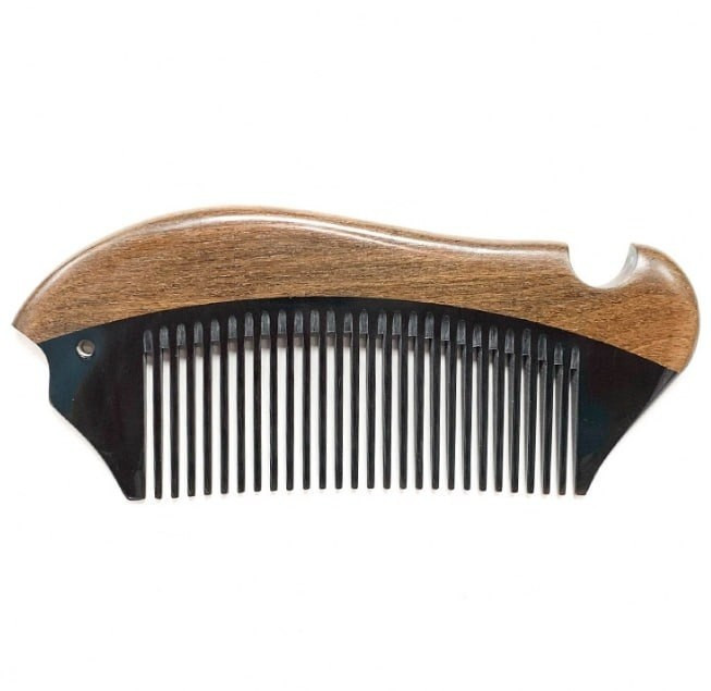 Wood Hair Comb Brown & Black Unisex for Hair, All Hair Types Styling Comb