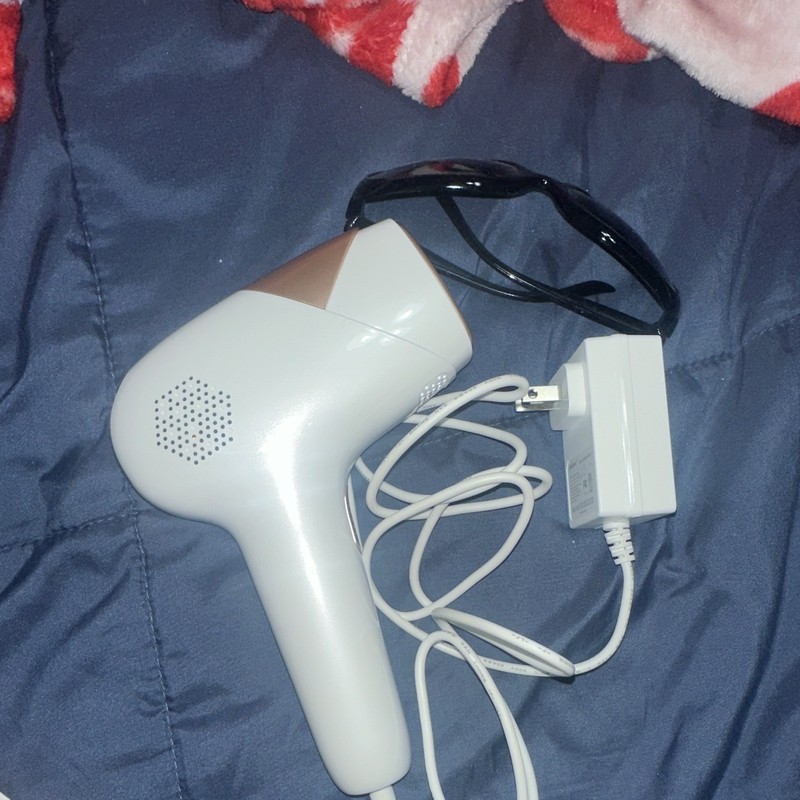IPL Hair Removal Device Corded Electric w/ Power Adapter, Sunglasses White/Rose gallery