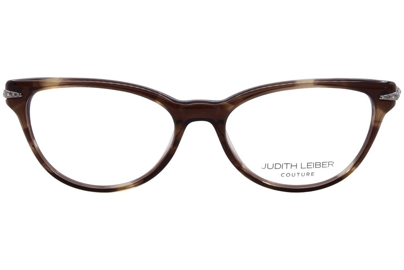 Judith Leiber Couture Zodiac Eyeglasses Women's Wood Full Rim Cat Eye 53mm gallery