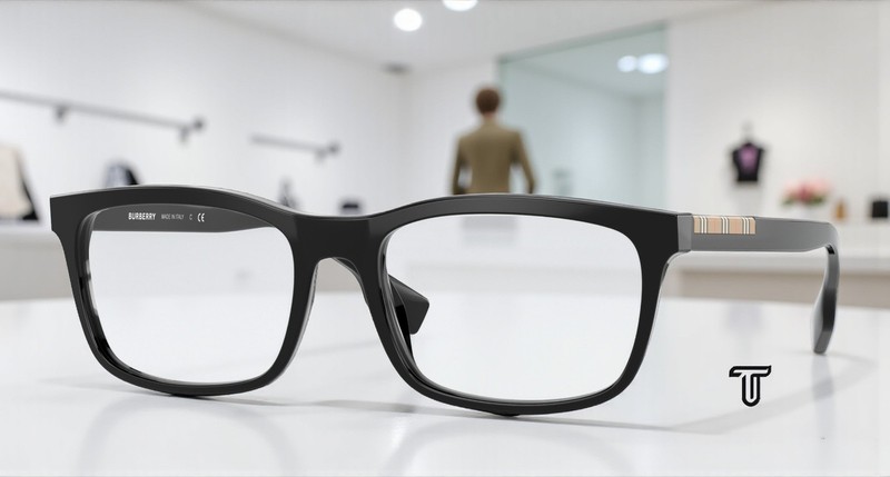 BURBERRY BE2334 3001 Black Demo Lens 55 mm Men’s Eyeglasses