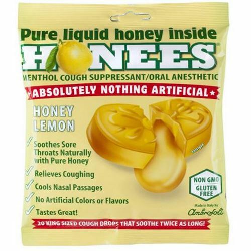 Cough Drops Honey Lemon Menthol 20 Lozenges By Honees