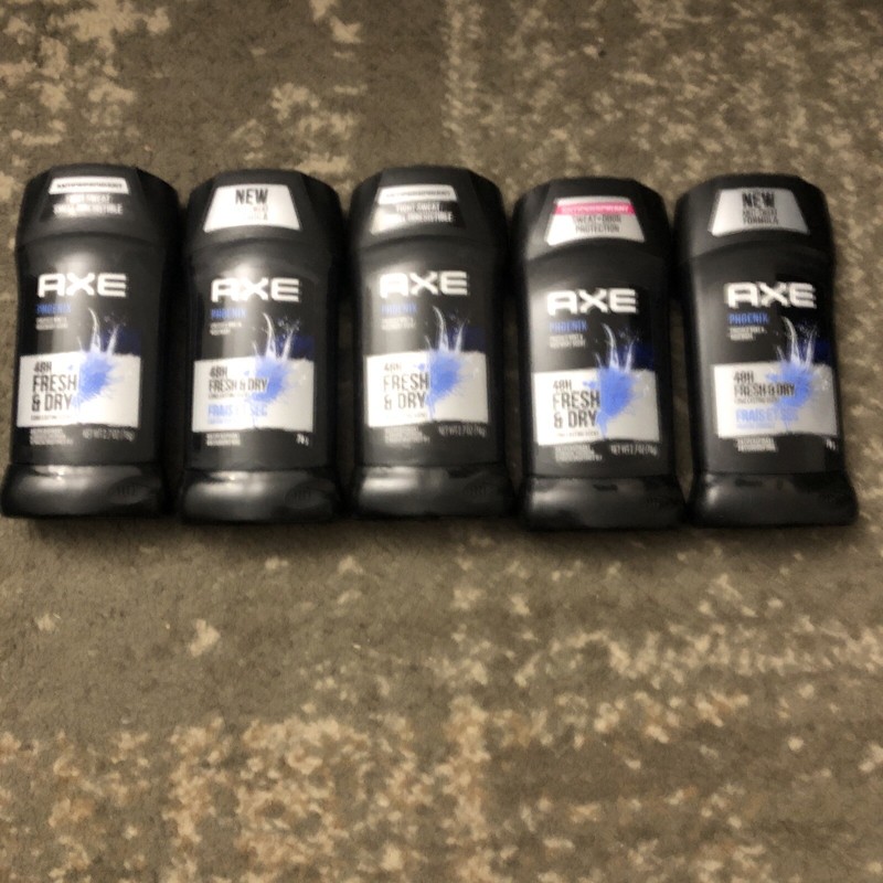 5xAxe Phoenix Deodorant 2.7 oz ea Rxp 07/2025@1, 11/2025@4
