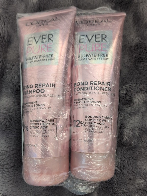 L’Oreal Paris EverPure Sulfate Free Bond Repair Shampoo &Conditioner Each 6.8oz