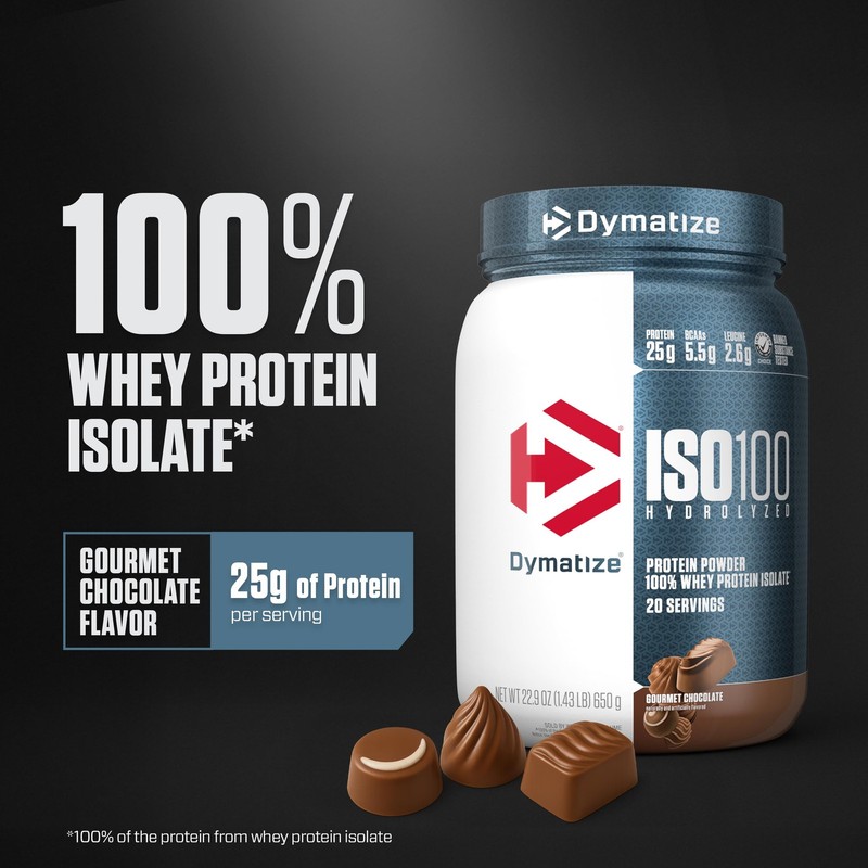 Dymatize ISO100 Whey Protein Powder 1.34 Pound (Pack of 1), Gourmet Chocolate gallery