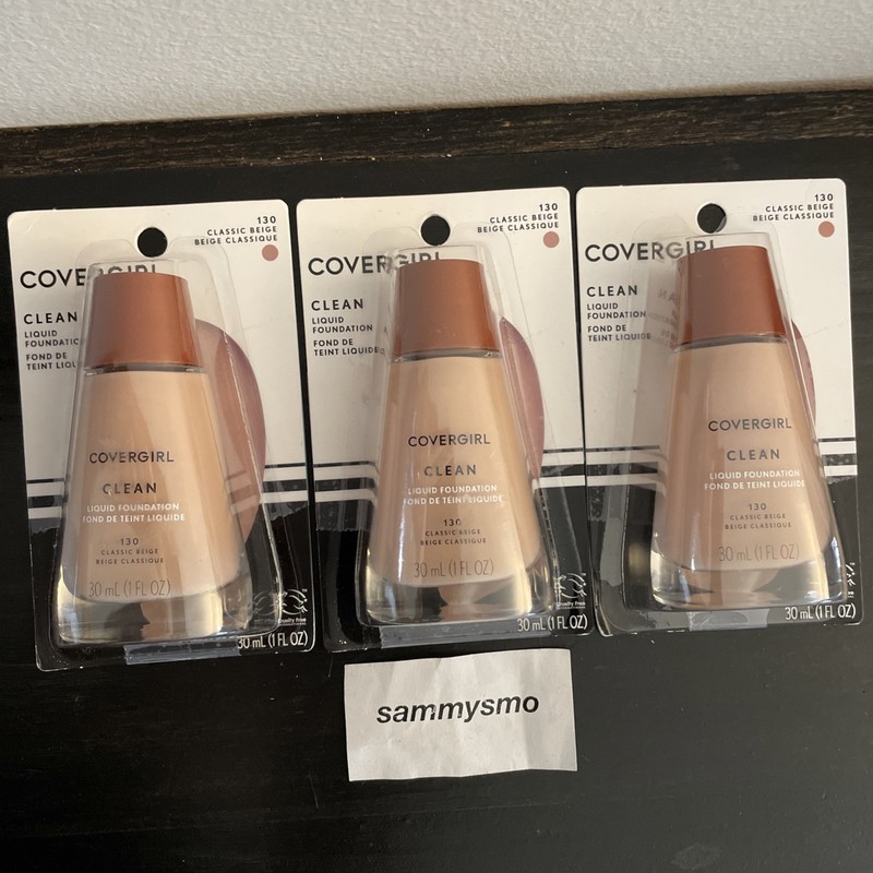 Covergirl Clean Liquid Foundation 130 Classic Beige 1 oz., x3 gallery