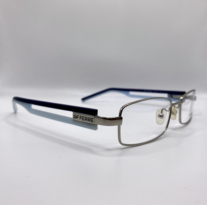 Gianfranco Ferre FF17303 Silver Blue Metal Eyeglasses Frame 52-17-135 FF 17303 gallery