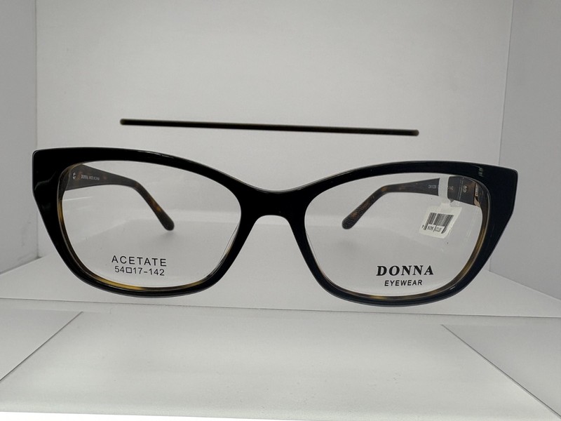DONNA Women’s Eyeglasses Frame BLACK/TORTOISE DN1036 54-17-142 Optical Eyewear