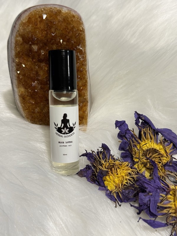 Blue Lotus Perfume Oil 10ml Roller Ball Perfume Organic Egyptian Blue Lotus Oil
