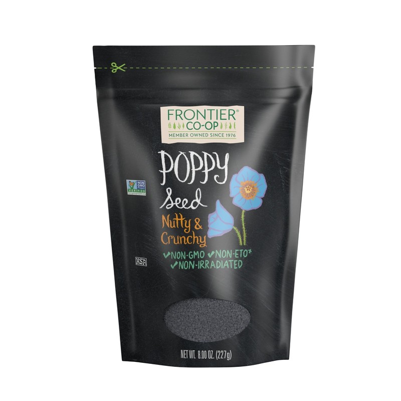 Frontier Co-op Poppy Seed Nutty and Crunchy Whole, 8.00 oz – For Culinary, Bakin
