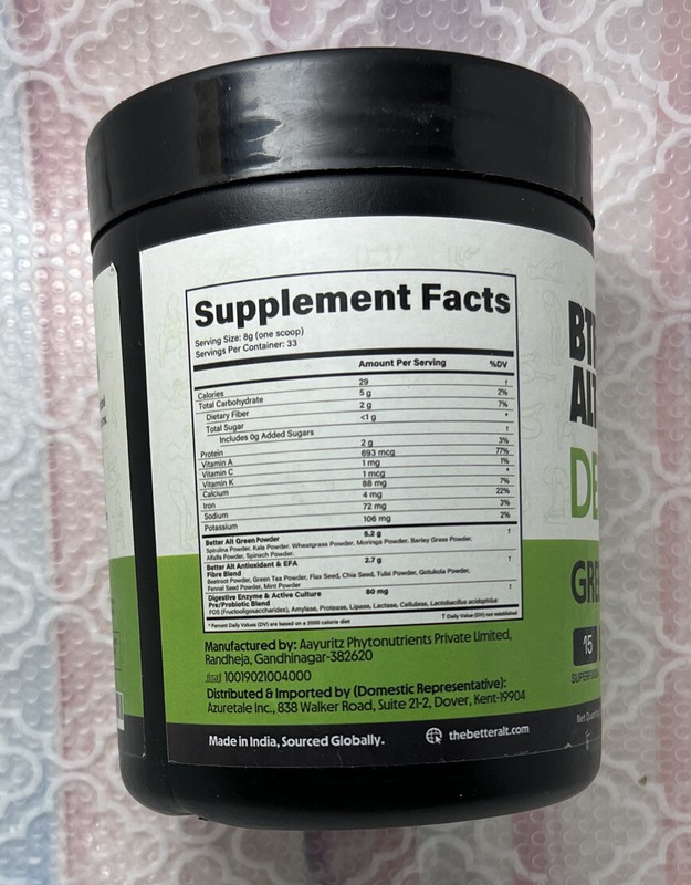 Better Alt Greens Powder Helps Reduce Bloating 15 Superfoods 33 Serv Exp 12/24 gallery