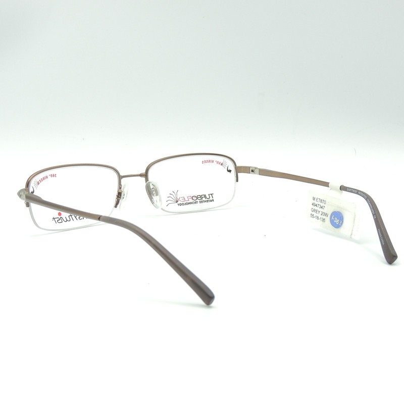 Easytwist M-ET 870 Grey 20W 360 Hinges Turboflex Eyeglass Frame 55 18 135 gallery