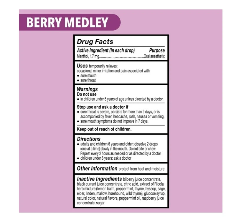 Ricola Berry Medley Throat Drops, Delicious Throat Relief - 45 gallery