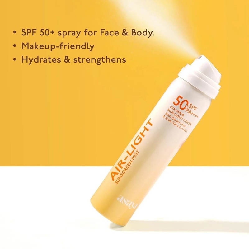 Asaya Air Light Sunscreen Spray SPF 50 PA++++ - 75ml gallery