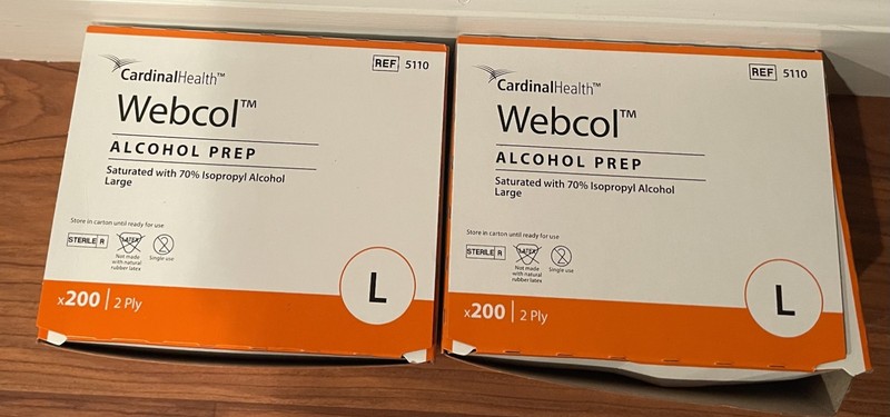 Cardinal Health Alcohol Prep Wipes , Large – 200 Count