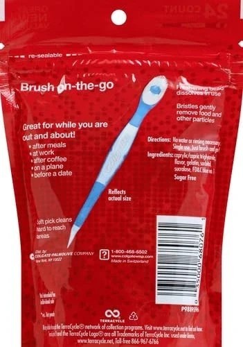 Colgate Max Fresh Wisp Disposable Mini Toothbrush, Peppermint, 24 Count gallery