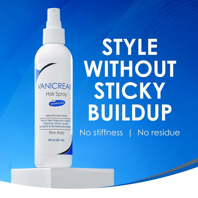 Vanicream Firm Hold Hairspray, Fragrance and 8 Fl Oz (Pack of 1), White gallery