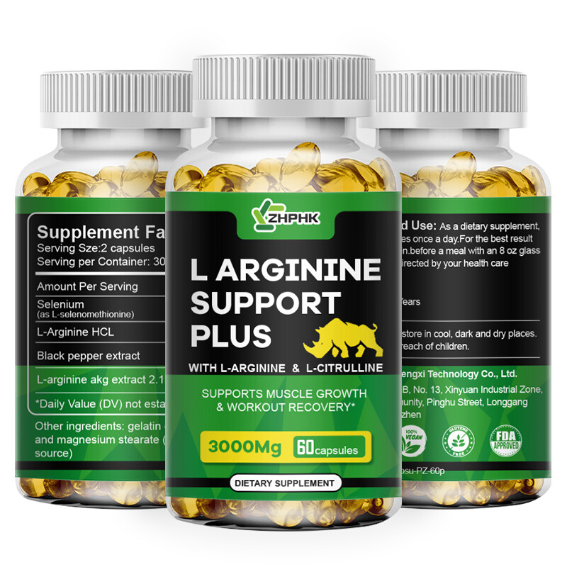 L-Arginine 120 Nitric Oxide,Testosterone Booster,Energy Support Capsules 3000 mg gallery