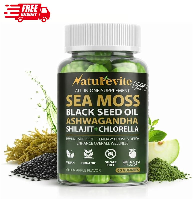 16 In 1 Sea Moss Gummies — US-Made, 3X Potent Seamoss Gummies for Men and Women
