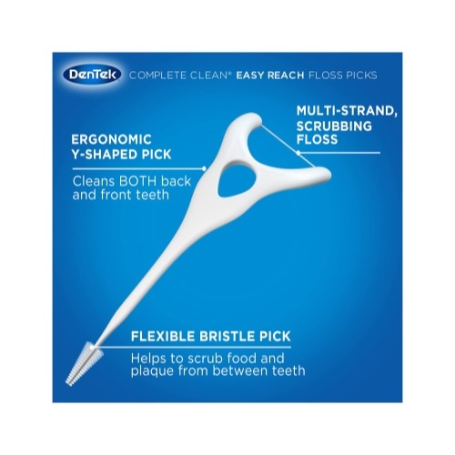 3 Pack - DenTek Complete Clean Mouthwash Blast Angled Floss Picks 75 Each gallery