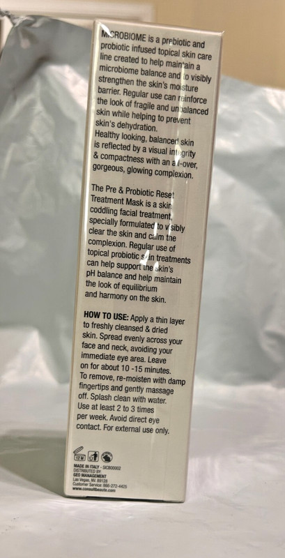 CONSULT BEAUTE MICROBIOME PRE & PROBIOTIC RESET TREATMENT MASK 3.3 OZ SEALED gallery