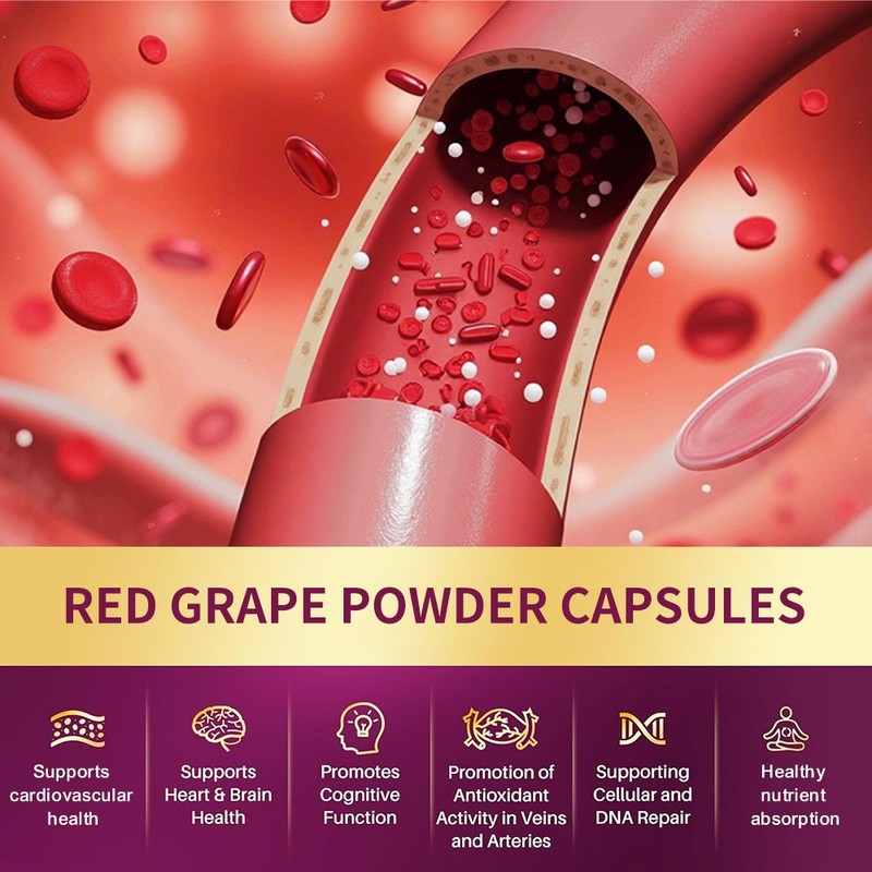 StressXcel Red Grape Extract 400mg and Resveratrol Supplement 120 Veggie Capsule gallery