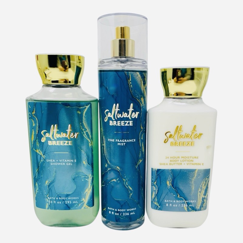 Bath & Body Works SALTWATER BREEZE Fragrance Mist Spray Shower Gel Body Lotion