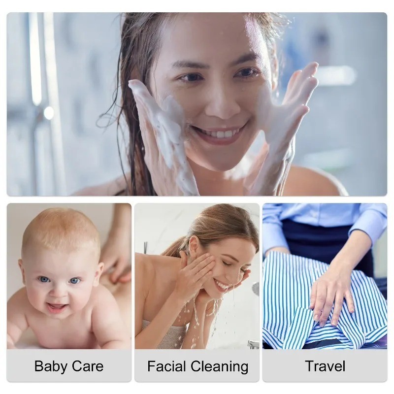 60PCS Disposable Face Towels Wet & Dry Facial Tissue Soft White Skin Care Wipes gallery