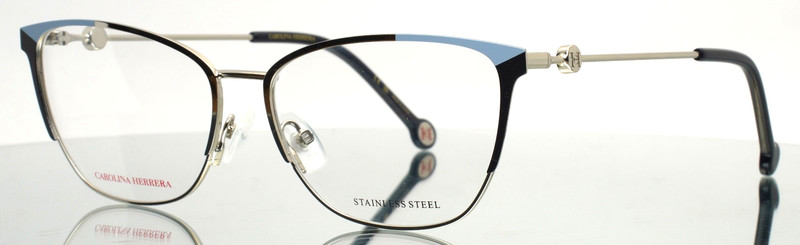CAROLINA HERRERA HER0116 DOH Silver Blue Womens Eyeglasses 57-15-145 B:40