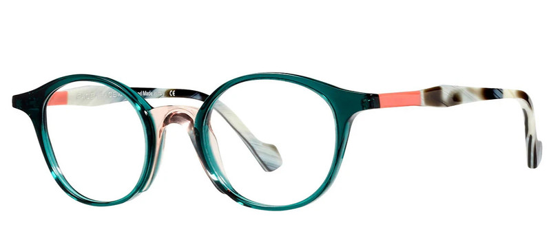 NEW FACE A FACE YAYOI 2 COL 2045 CRYSTAL DUCK BLUE/HORN TEMPLES EYEGLASSES 46-20