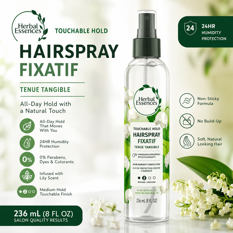 Herbal Essences Touchable Hold Non Aerosol Hairspray 8 fl oz Flexible Hold