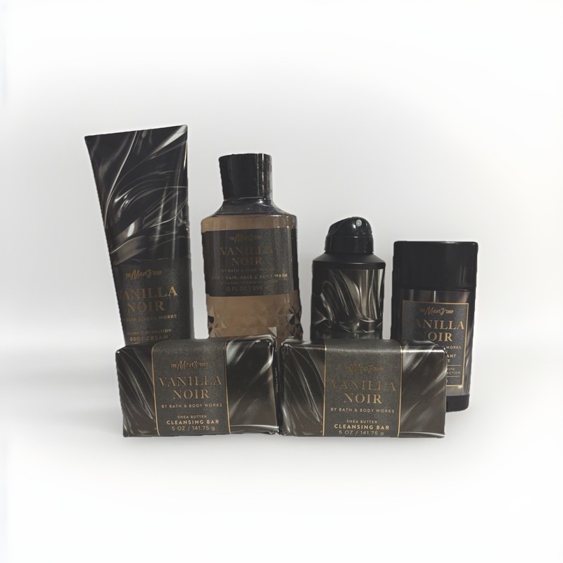 Bath & Body Works Vanilla Noir 6pc Set Cream/Wash/Spray/Deodorant/Soap
