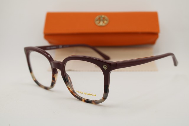 NEW TORY BURCH TY 2094 1823 BORDEAUX GREY HAVANA AUTHENTIC EYEGLASSES 52-18